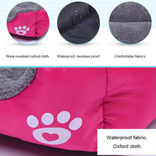 Load image into Gallery viewer, New, soft, and cozy fleece pet bed. Waterproof bottom. Suitable for small, medium &amp; large pets. Keeps pets warm.
