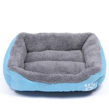 Load image into Gallery viewer, New, soft, and cozy fleece pet bed. Waterproof bottom. Suitable for small, medium &amp; large pets. Keeps pets warm.
