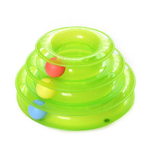 Load image into Gallery viewer, Top Quality Funny Cat Pet Toy Cat Toys Intelligence Triple Play Disc Cat Toy Balls Ball Toys Pets Green Orange
