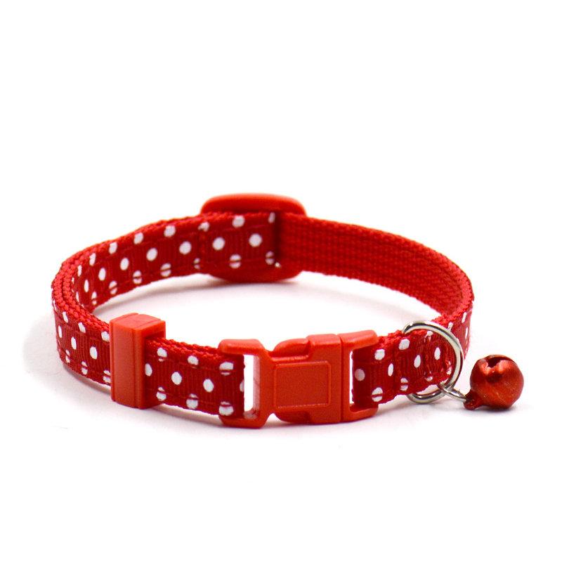 Sale 1Pc New Adjustable Dot Printed Little Dog Collars Cat Puppy Pets Supplies