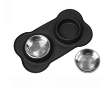 Load image into Gallery viewer, Gomaomi Stainless Steel Dog Bowl No Spill Non-Skid Silicone Mat Feeder Bowls Pet Bowl for Dogs Cats and Pets
