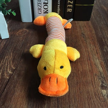 Load image into Gallery viewer, Popular Pet Dog Cat Funny Fleece Durability Plush Dog Toys Squeak Chew Sound Toy Fit for All Pets Elephant Duck Pig Plush Toys
