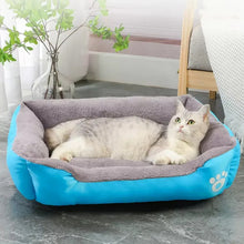 Load image into Gallery viewer, New, soft, and cozy fleece pet bed. Waterproof bottom. Suitable for small, medium &amp; large pets. Keeps pets warm.
