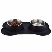 Load image into Gallery viewer, Gomaomi Stainless Steel Dog Bowl No Spill Non-Skid Silicone Mat Feeder Bowls Pet Bowl for Dogs Cats and Pets
