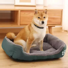 Load image into Gallery viewer, New, soft, and cozy fleece pet bed. Waterproof bottom. Suitable for small, medium &amp; large pets. Keeps pets warm.
